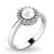 Dámský prsten bílé zlato 585/1000 přírodní diamant 0.080 ct perlový 10928-B