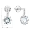 Stříbrné náušnice visací se zirkonem v bílé barvě 11279.1