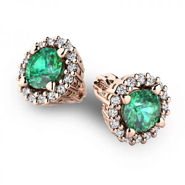 Luxusní náušnice s diamanty 10926-CV-DIA-SMAR