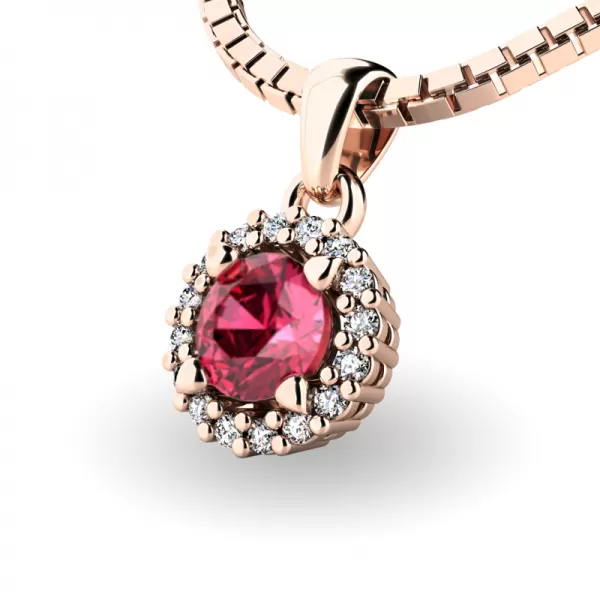 Luxusní přívěsek s turmalínem a diamanty 10927-B-TUR