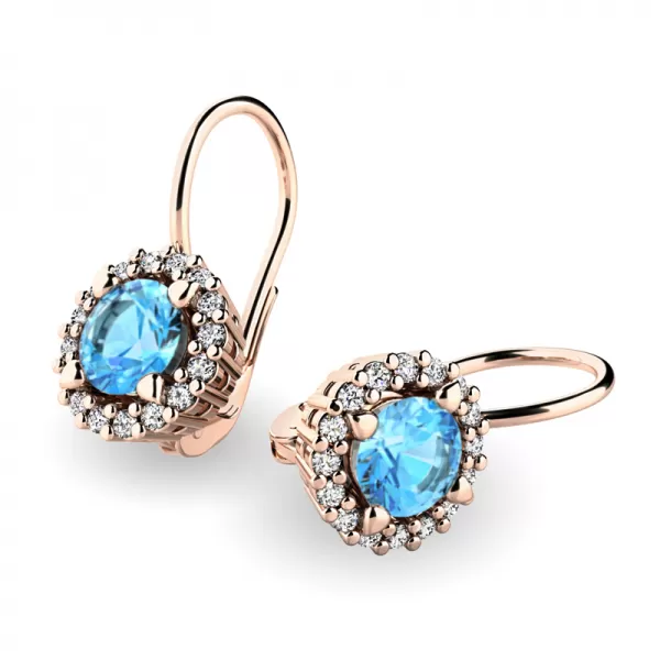 Luxusní náušnice s diamanty 10925-CV-DIA-TPZ