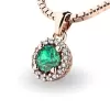 Luxusní přívěsek se smaragdem a diamanty 10927-CV-SMAR