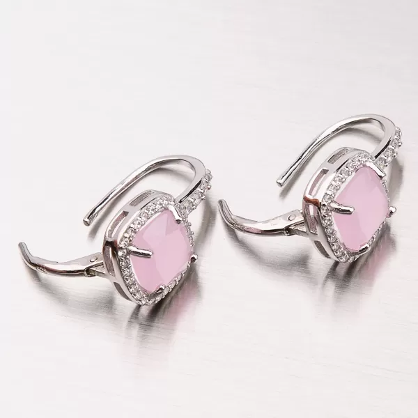 Náušnice se syntetickým růženínem PKL-2005