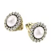 Perlové náušnice s diamanty 10930-ZL-DIA-FW