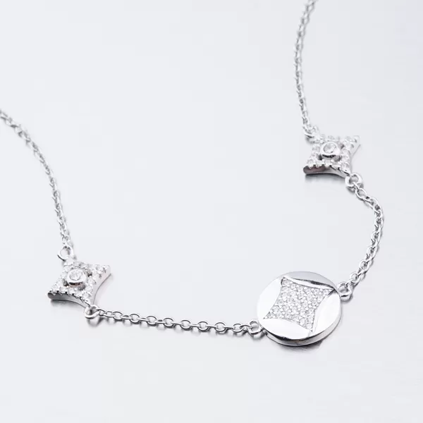 Stříbrný náramek se zirkony BST-14337