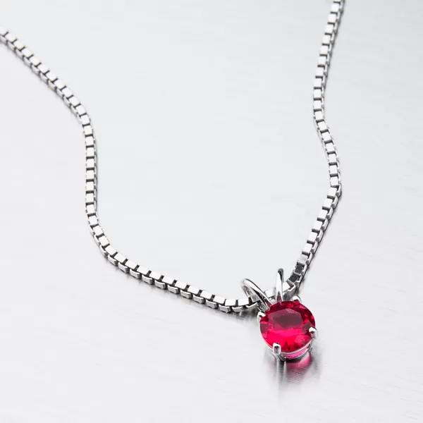 Dámský přívěsek stříbro 925 zirkon rubín HST-13386