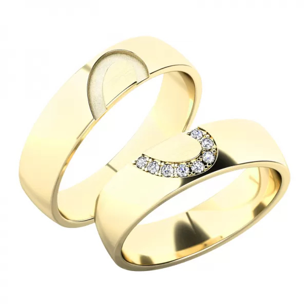 Snubní prsteny ze žlutého zlata SP-61082Z