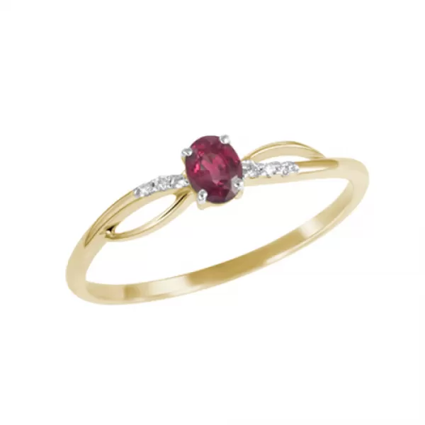 Prsten s diamanty a rubínem GKW46582RUB