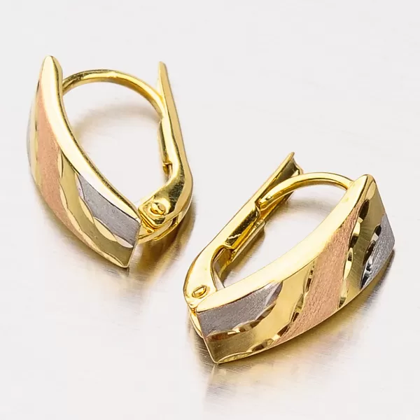 Dámské náušnice žluté zlato 585 visací 12-417