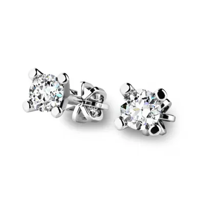 Dámské náušnice bílé zlato 585/1000 přírodní diamant 0.150 ct G/SI 10832-B-DIA