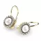 Perlové náušnice s diamanty 10929-ZL-FW-DIA