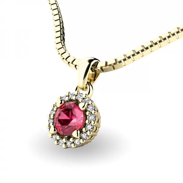 Luxusní přívěsek s turmalínem a diamanty 10927-ZL-TUR