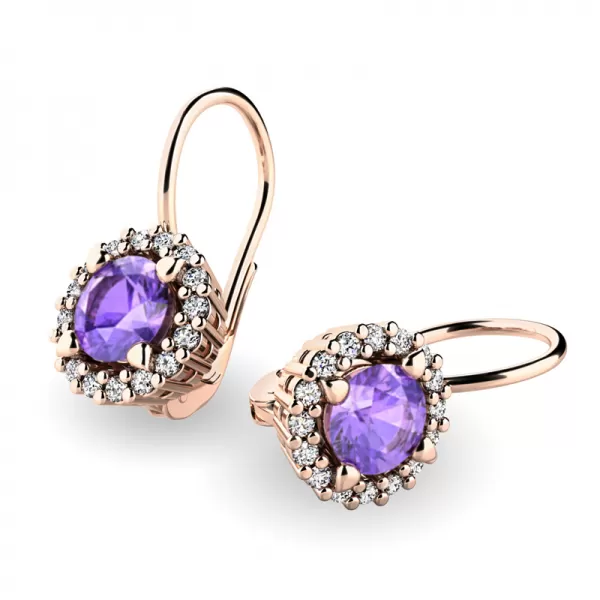 Dámské náušnice bílé zlato 585/1000 přírodní diamant 1.00 ct G/SI 10925-B-DIA-TAN