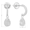 Stříbrné náušnice visací se zirkonem v bílé barvě 11231.1