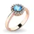 Dámský prsten přírodní diamant 0.50 ct G/SI topaz a brilianty 10924-CV-TPZ