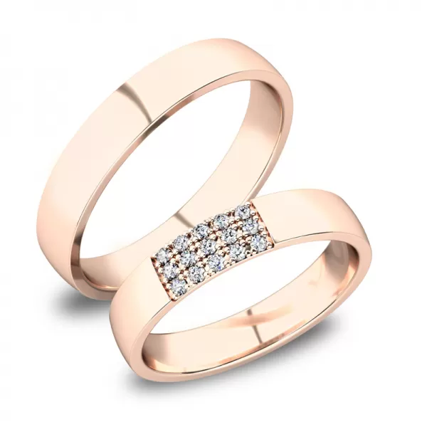 Snubní prsteny bílé zlato 585 zirkon 0.075 ct G/SI SP-61088B