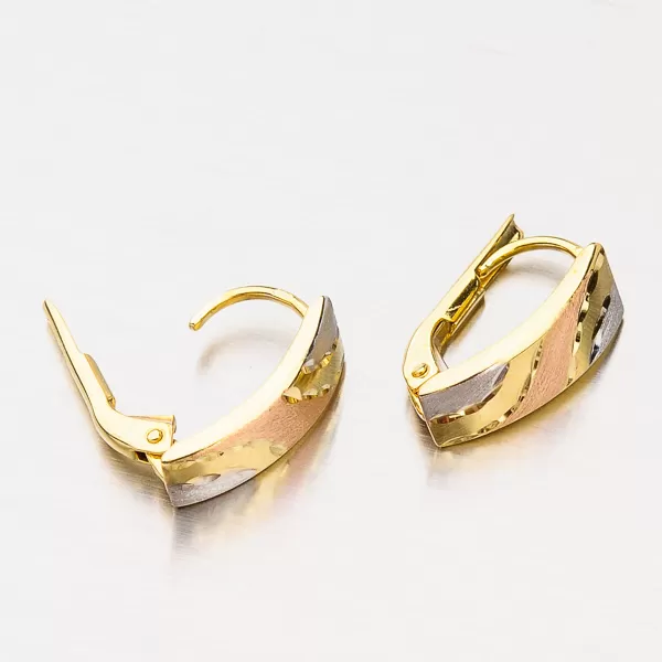 Dámské náušnice žluté zlato 585 visací 12-417