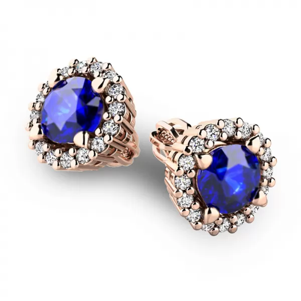 Luxusní náušnice s diamanty 10926-CV-DIA-SAF