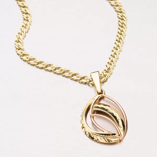 Dámský přívěsek zlato mix 585 53P-344