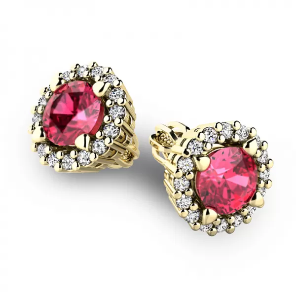 Luxusní náušnice s diamanty 10926-ZL-DIA-TUR