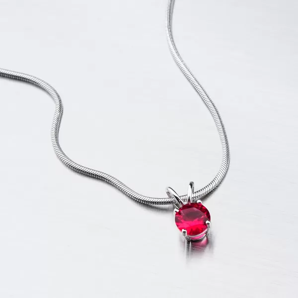 Dámský přívěsek stříbro 925 zirkon rubín HST-13386