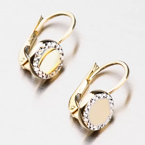 Dámské náušnice zlato mix 585 visací 42-32327