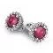 Luxusní náušnice s diamanty 10926-B-DIA-RUB