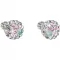 Stříbrné náušnice pecka s krystaly Swarovski mix barev kulaté 31336.3 sakura