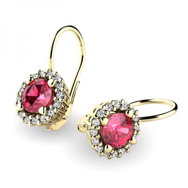 Luxusní náušnice s diamanty 10925-ZL-DIA-TUR