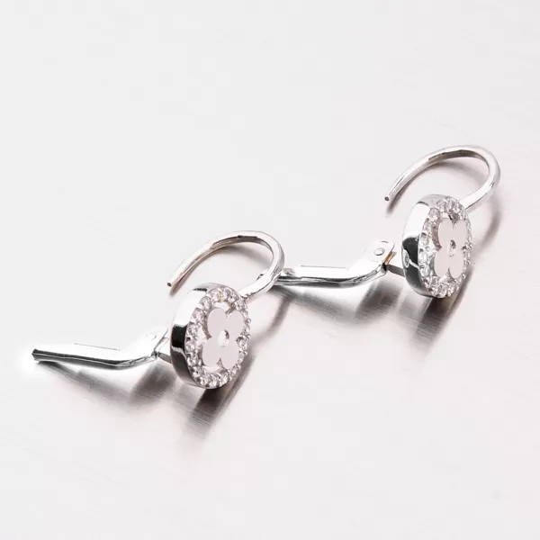 Dámské náušnice bílé zlato 585 zirkon 12-503