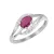 Dámský prsten bílé zlato 585/1000 přírodní diamant 0.46 ct rubín GKW37898RUB