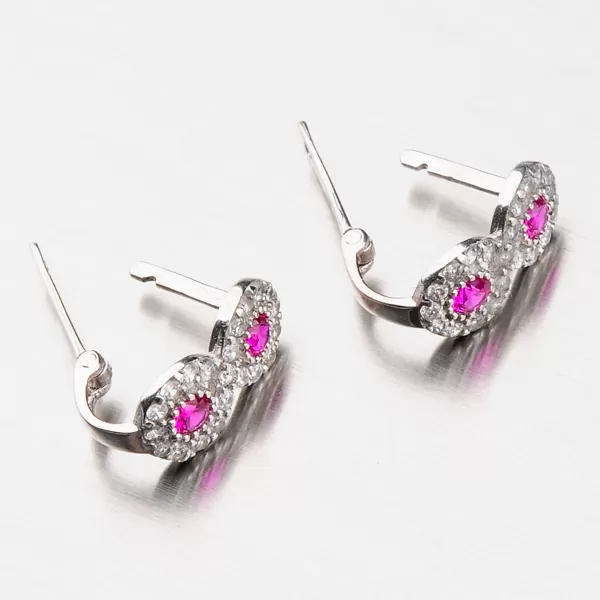 Dámské náušnice bílé zlato 585 zirkon 12-480