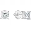 Stříbrné náušnice pecka se zirkonem bílá kostička 11258.1