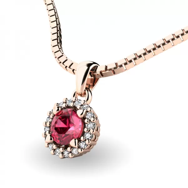 Luxusní přívěsek s turmalínem a diamanty 10927-CV-TUR