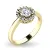 Dámský prsten žluté zlato 585/1000 přírodní diamant 0.560 ct G/SI brilianty 10924-ZL