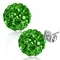 Náušnice se zelenými kamínky GXRY331