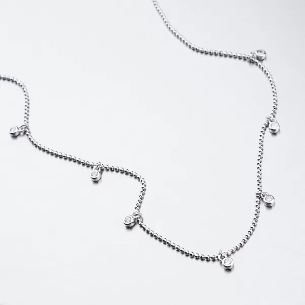 Dámský náhrdelník stříbro 925 zirkon SST-151007