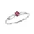 Dámský prsten bílé zlato 585/1000 přírodní diamant 0.20 ct a rubín GKW46582RUB
