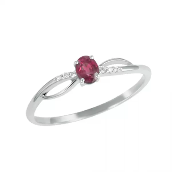 Prsten s diamanty a rubínem GKW46582RUB