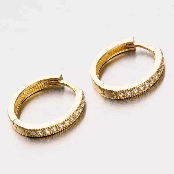 Dámské náušnice žluté zlato 585 kruhy 12-383