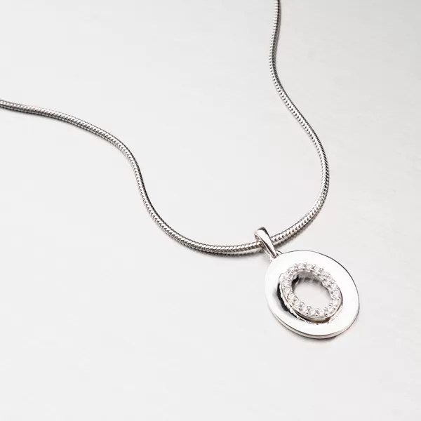 Zlatý přívěsek se zirkony 43-21672