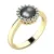 Dámský prsten přírodní diamant 0.080 ct perlový 10928-ZL-FW-Black