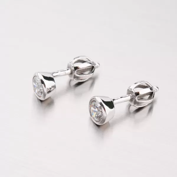 Dámské náušnice bílé zlato 585 zirkon 42-32435