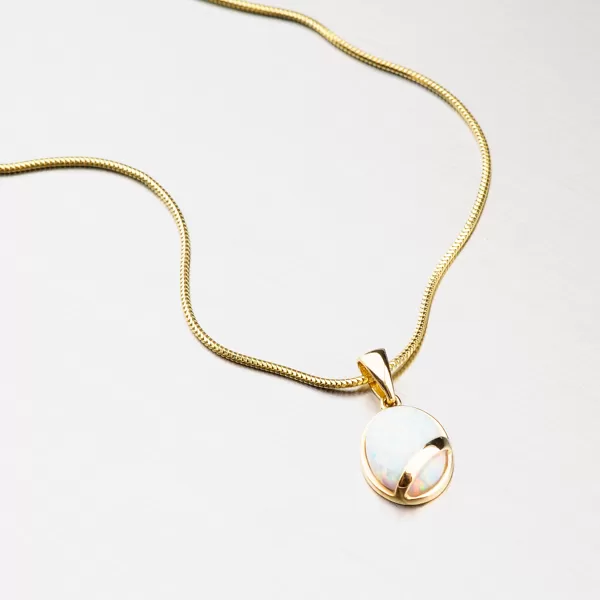 Dámský přívěsek žluté zlato 585 opál 43-21737