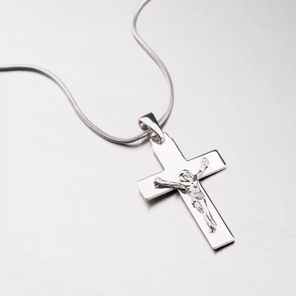 Stříbrný kříž s Ježíšem P1901676-1132-SLX