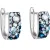Stříbrné náušnice visací s krystaly Swarovski modrý půlkruh 31123.3 blue style