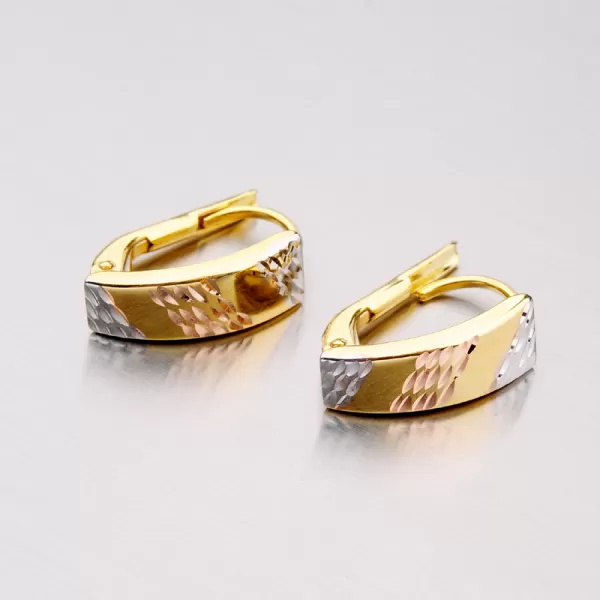 Dámské náušnice zlato mix 585 visací 42-31726