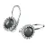 Dámské náušnice bílé zlato 585/1000 přírodní diamant 0.160 ct perlové 10929-B-DIA-FW-Black