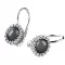 Perlové náušnice s diamanty 10929-B-DIA-FW-Black