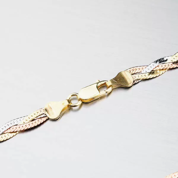 Pletený náhrdelník - stříbro 925 CHRS-02-040-3B3CRH